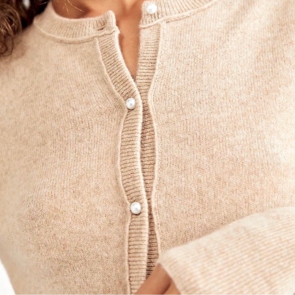 Free People Pearl Button 100% Cashmere Cardi